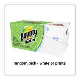 Quilted Napkins, 1-Ply, 12 1/10 x 12, Assorted - Print or White, 200/Pack