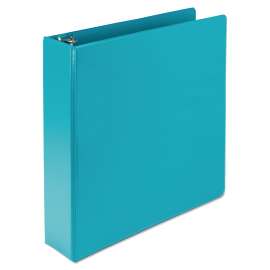 Earths Choice Plant-Based Durable Fashion View Binder, 3 Rings, 2" Capacity, 11 x 8.5, Turquoise, 2/Pack