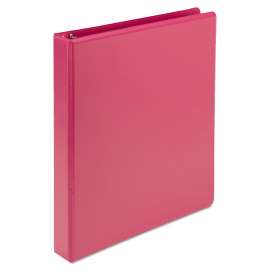 Earths Choice Plant-Based Durable Fashion View Binder, 3 Rings, 1" Capacity, 11 x 8.5, Berry, 2/Pack