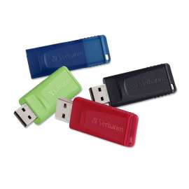 Verbatim - Store 'n' Go™ 16 GB Assorted Color USB 2.0 Flash Drive (4 per Pack)