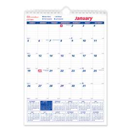 Twin-Wirebound Wall Calendar, One Month per Page, 8 x 11, White Sheets, 12-Month (Jan to Dec): 2023