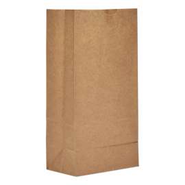 Grocery Paper Bags, 50 lb Capacity, #8, 6.13" x 4.13" x 12.44", Kraft, 500 Bags