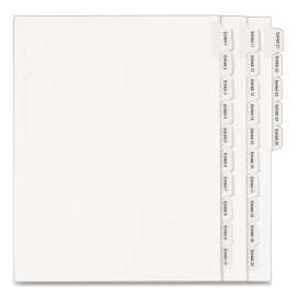 Preprinted Legal Exhibit Side Tab Index Dividers, Allstate Style, 25-Tab, Exhibit 1 to Exhibit 25, 11 x 8.5, White, 1 Set