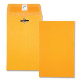 Clasp Envelope, 28 lb Bond Weight Kraft, #15, Square Flap, Clasp/Gummed Closure, 4 x 6.38, Brown Kraft, 100/Box