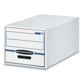 STOR/DRAWER Basic Space-Savings Storage Drawers, Letter Files, 14" x 25.5" x 11.5", White/Blue, 6/Carton