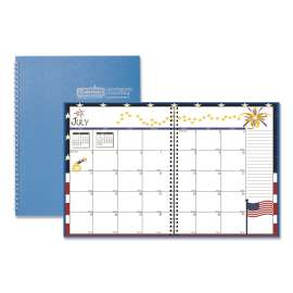 Seasonal Monthly Planner, Seasonal Artwork, 10 x 7, Light Blue Cover, 12-Month (July to June): 2022 to 2023