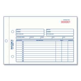 Invoice Book, Two-Part Carbonless, 5.5 x 7.88, 50 Forms Total