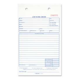 Job Work Order Book, Two-Part Carbonless, 5.5 x 8.5, 50 Forms Total