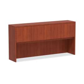 Alera - Valencia Series Medium Cherry 4 Compartments Office Desk Hutch with Doors