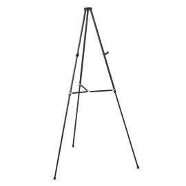 Lightweight Telescoping Tripod Easel, Adjusts 38" to 66" High, Aluminum, Black