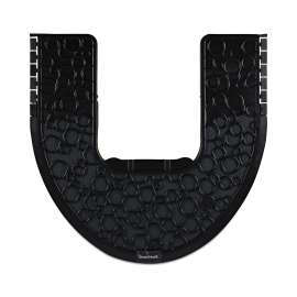 Commode Mat 2.0, Absorbant, Rubber, 22 x 22, Black, 6/Carton