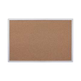 Cork Bulletin Board, 36 x 24, Natural Surface, Aluminum Frame