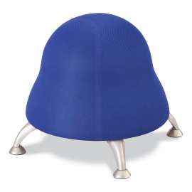 Runtz Ball Chair, Backless, Supports Up to 250 lb, Blue Fabric Seat, Silver Base, Ships in 1-3 Business Days