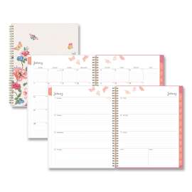 Fly By Frosted Weekly/Monthly Planner, Fly By Butterflies Artwork, 11 x 8.5, Blush/Pink Cover, 12-Month (Jan to Dec): 2023