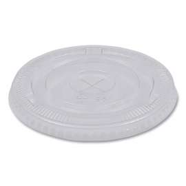 PET Cold Cup Lids, Fits 16 oz to 24 oz Plastic Cups, Clear, 1,000/Carton