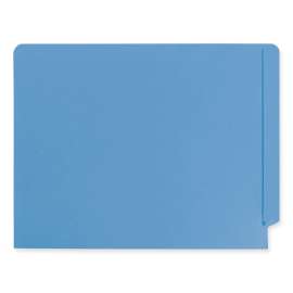 Shelf-Master Reinforced End Tab Colored Folders, Straight Tabs, Letter Size, 0.75" Expansion, Blue, 100/Box