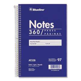 Blueline White Paper Wirebound Steno Pad