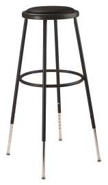 NPS - 6400 Series Black Vinyl Padding Steel 30.5" to 38.5" Science Stools