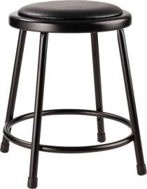 NPS - 6400 Series Black Vinyl Padding Steel 18" Science Stools
