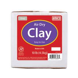 Air Dry Clay, Gray, 10 lbs.