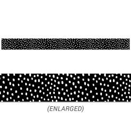 Messy Dots on Black EZ Border, 48 Feet