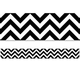 Black Chevron EZ Border, 48 Feet