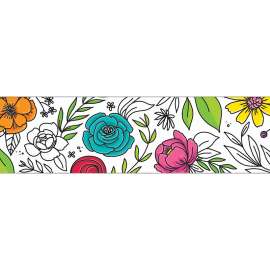 Bright Blooms Doodly Blooms EZ Border, 48 Feet