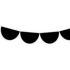 Black Half-Dots EZ Border, 48 Feet