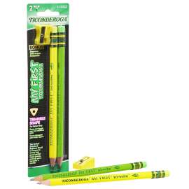 My First® Tri-Write Wood-Cased Pencils, Neon Assorted, 2 Count