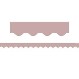 Light Mauve Scalloped Border Trim, 35 Feet