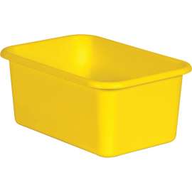 Yellow Small Plastic Storage Bin