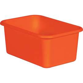 Orange Small Plastic Storage Bin