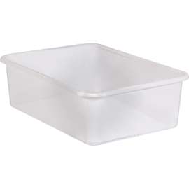 Large Plastic Storage Bin, Clear