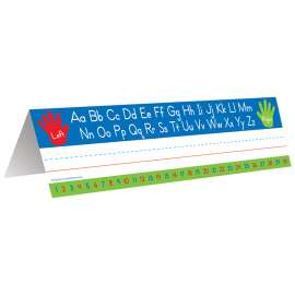 Left Right Alphabet Tented Name Plate, Pack of 36