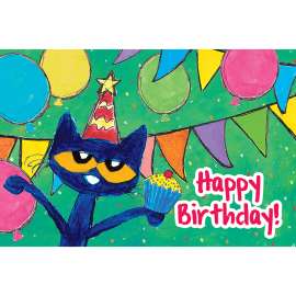 Pete The Cat Happy Birthday Postcards, Pack of 30