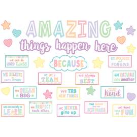 Pastel Pop Amazing Things Happen Here Bulletin Board Set