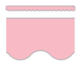Pastel Pink Scalloped Border Trim, 35 Feet