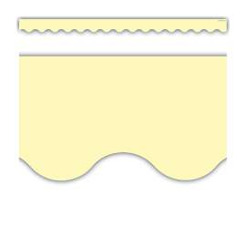 Pastel Yellow Scalloped Border Trim, 35 Feet