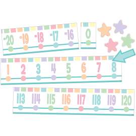 Pastel Pop Number Line Bulletin Board (-20 to +120)