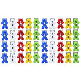 Magnet Man Magnetic Clip, Assorted Colors, 40-Piece Bucket