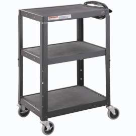 Global Industrial Steel Audio Visual & Instrument Cart, Black