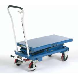 Global Industrial Mobile Double Scissor Lift Table, 39" x 20" Platform, 660 Lb. Capacity