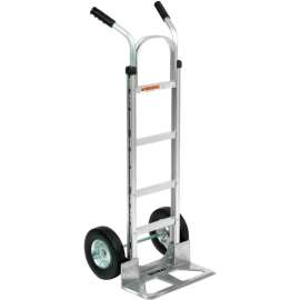 Global Industrial Aluminum Hand Truck - Double Handle - Semi-Pneumatic Wheels