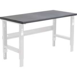 Global Industrial 60"W x 36 "D x 1-3/4"H Steel Square Edge Workbench Top, 12 Gauge Steel Black