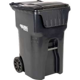 Global Industrial Mobile Trash Container, 95 Gallon Gray