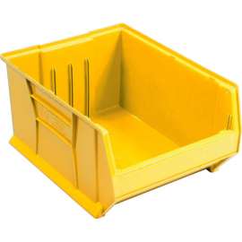 Quantum Plastic Hulk Stacking Bin, 16-1/2"W x 24"D x 11"H, Yellow