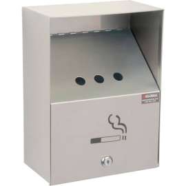 Global Industrial Stainless Steel Wall Mount Outdoor Ashtray, 1 Gallon