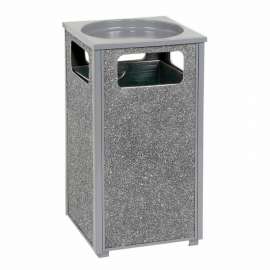 Global Industrial Stone Panel Trash Sand Urn, Gray, 24 Gallon, 17-1/2" Square x 32"H