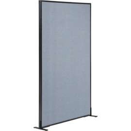 Interion Freestanding Office Partition Panel, 36-1/4"W x 72"H, Blue
