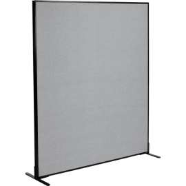 Interion Freestanding Office Partition Panel, 60-1/4"W x 72"H, Gray